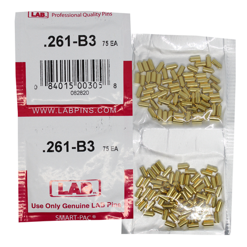 LAB 261B .261 Brass Bottom Pin, Color-Coded, .115