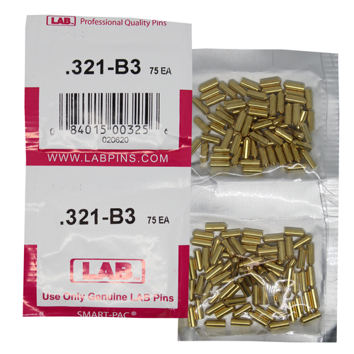 LAB 321B .321 Color-Coded Bottom Pin, Brass Alloy, .115 Dia, Crown .003, Smart Pack 150