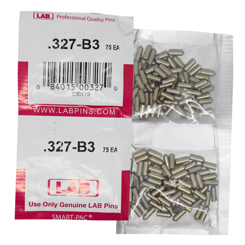LAB 327B .327 Color-Coded Bottom Pin, Brass Alloy, .115 Dia, Crown .003, Smart Pack 150