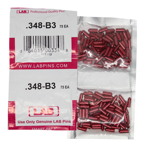 LAB 348B .348 Brass Alloy Bottom Pin, Color-Coded, .115 Dia, Crown .003, Smart Pack 150