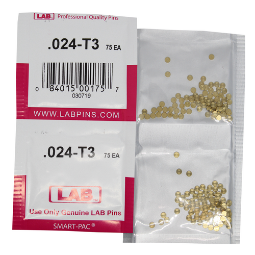 LAB 024T .024 Color-Coded Top Pin, Brass Alloy, .115