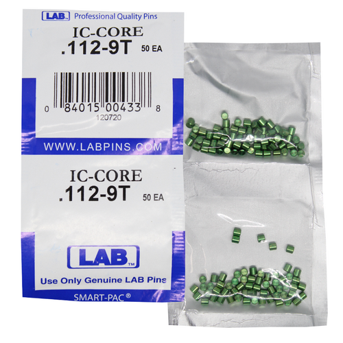 LAB BEST T9 9T Universal SFIC Top Pins .112, .108 Dia, Color-Coded Brass, Smart Pac 100