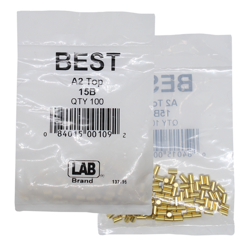 LAB BEST-15B-P1 Best A2 SFIC 15B Top Pin, .187 Size, .108 Dia, Brass, 100 Pins