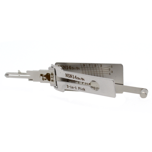 Lishi NSN14 DR-BT 2-in-1 Pick/Decoder Nissan/Subaru NSN14/DA34 Door