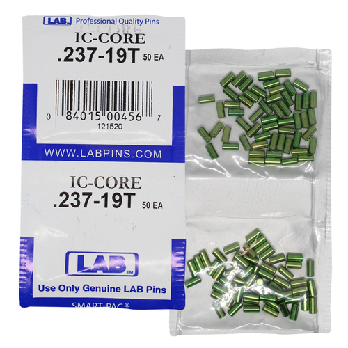 LAB BEST T19 19T Universal SFIC Top Pins, .237 Size, Color-Coded Brass, Smart Pac 100 Pins