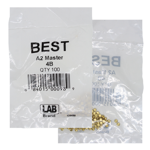 LAB BEST-4B-P1 Best A2 SFIC 4B Top Pin .050 Size, .108 Dia, Brass, 100 Pins Polybag