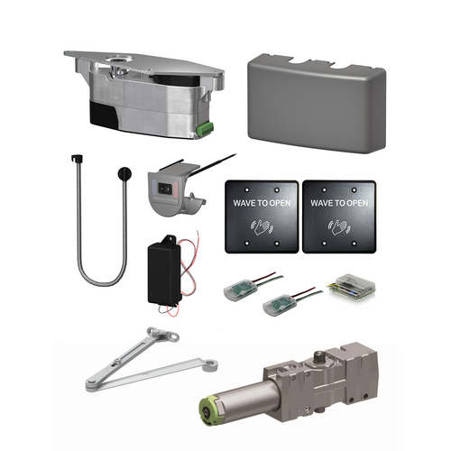 LCN 6440XP-3813W-AL KIT - Compact Auto Operator Closer with RF Actuators, 689/AL Aluminum