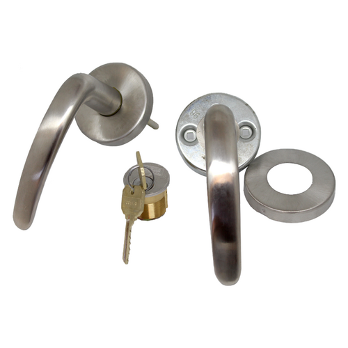 Marks Hardware MKRW96/32D RW Titan Lever Mortise Trim, Plain Rose 2-9/16in, 630/US32D Stainless Steel