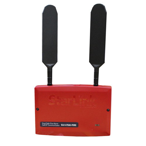 Napco Security SLE-LTEAI-FIRE StarLink Fire Series Dual Path Cellular/IP Alarm Communicator, Red