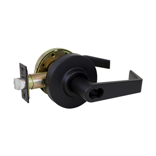 Arrow Lock RLX82SR-BSP-IC-2 3/4 BS Sierra Lever Storeroom Lock, SFIC Less Core, 2-3/4in Backset, Black Suede