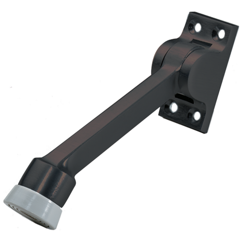 Rockwood 461L US10B 5in Kickdown Holder, Solid Brass with Rubber Bumper, Oil Rubbed Bronze