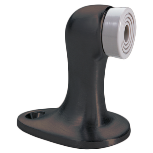 Rockwood 483 US10B Goose Neck Floor Stop, Brass Rubber Bumper, Oil Rubbed Bronze, 2-3/4in High