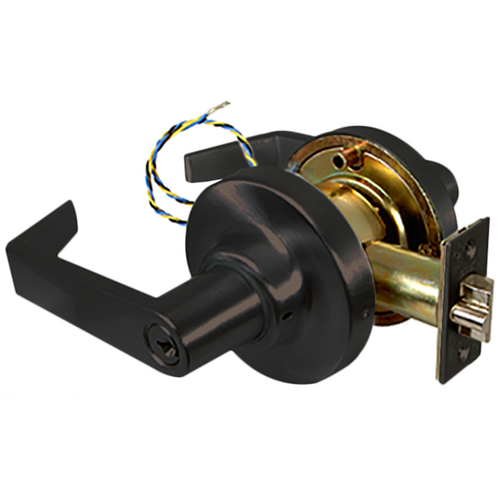 Marks Hardware 195FEL/10B EL 24V Storeroom Clutched Lever Lockset, Marks C Keyway, Grade 1, Dark Bronze