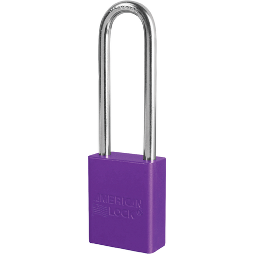 American Lock A1107KD PRP Safety Padlock 3in Shackle Purple Keyed Different
