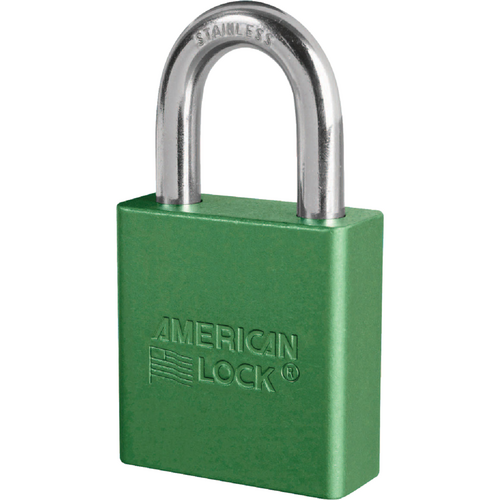 American Lock A1205KD GRN Padlock 1-1/8in Shackle Aluminum Green
