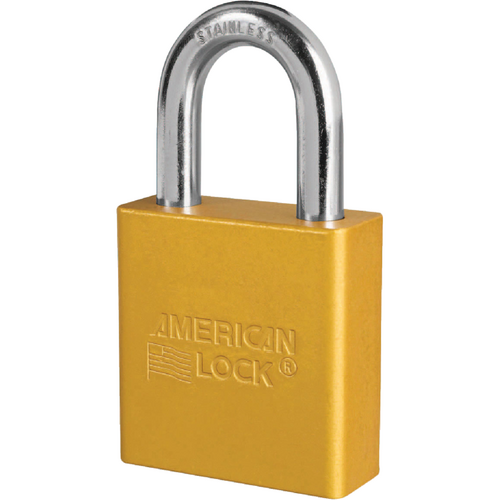 American Lock A1205KD YLW Padlock 1-1/8in Shackle Aluminum Yellow