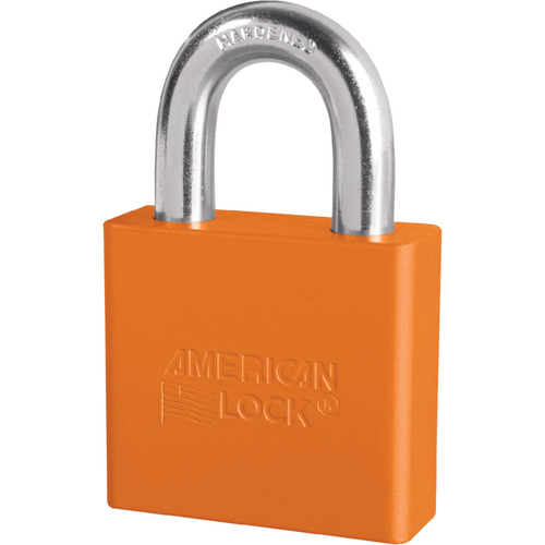 American Lock A1305KD ORJ Padlock 1-1/8in Shackle Aluminum Orange