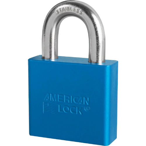 American Lock A1305KD BLU Padlock 1-1/8in Shackle Aluminum Blue