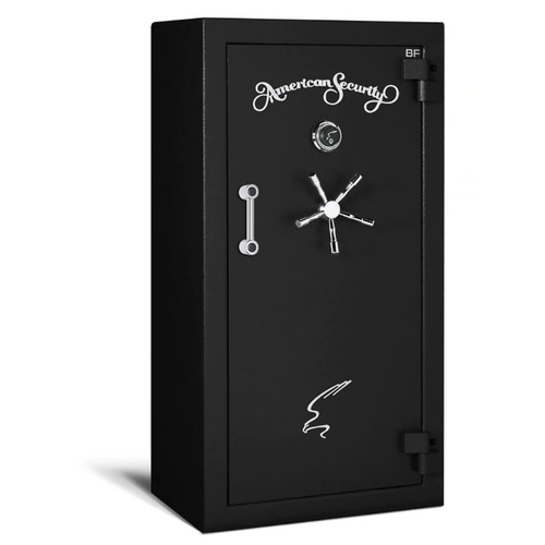 Amsec BFX6032-LE-F-OX-A 8-14-22+2 Gun Safe, 120 Min Fire, Onyx Finish, Chrome Hardware, Combo Dial