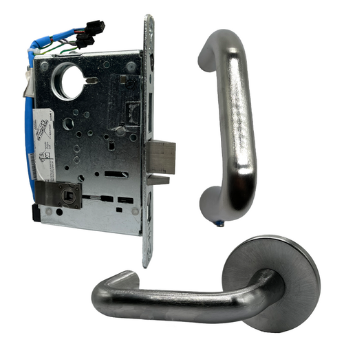 Sargent LC-NAC-R03-IDP-82271 12/24VDC-O-J-26D Electrified Mortise Lock, Fail Secure, OJ Rose x J Lever, Less Cylinder, Satin Chrome