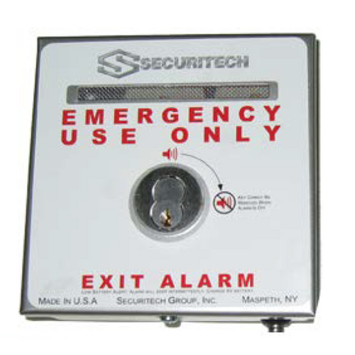 Securitech TEL-210F 4-Point Deadbolt Exit Lock with Self Locking Battery Alarm