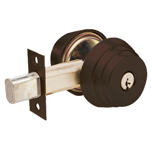 Arrow Lock E61-10B-CS-2 3/4 BS Schlage Deadbolt Single Cylinder, C Keyway, 2-3/4in Backset, Grade 2, Oil Rubbed Bronze