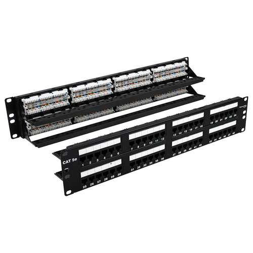 Wavenet 5EPP48-S Cat5E Rack Mount 48 Port Patch Panel