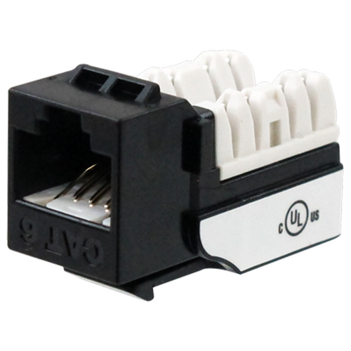 Wavenet 6EKSJBK Cat6 Keystone Jack (EA) - Black