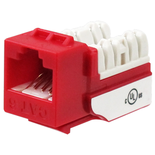 Wavenet 6EKSJRD Cat6 Keystone Jack (EA) - Red