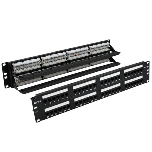 Wavenet 6EPP48-S Cat6 Rack Mount 48 Port Patch Panel