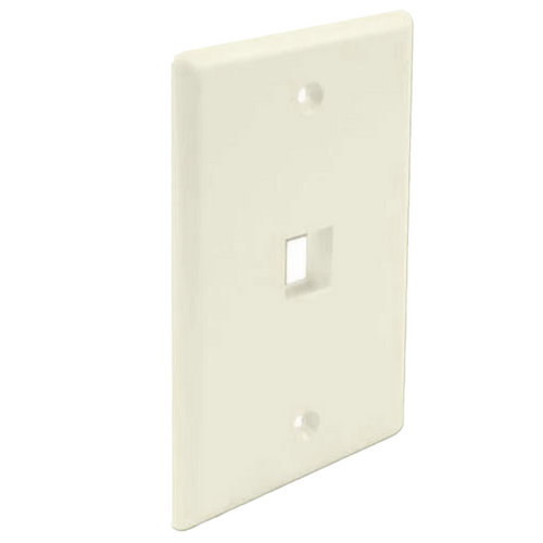 Wavenet FP01PLA-25PK Faceplate 1 Keystone (25-Pack) - L. Almond