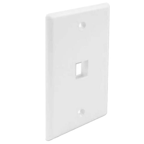 Wavenet FP01PWH-25PK Faceplate 1 Keystone (25-Pack) - White