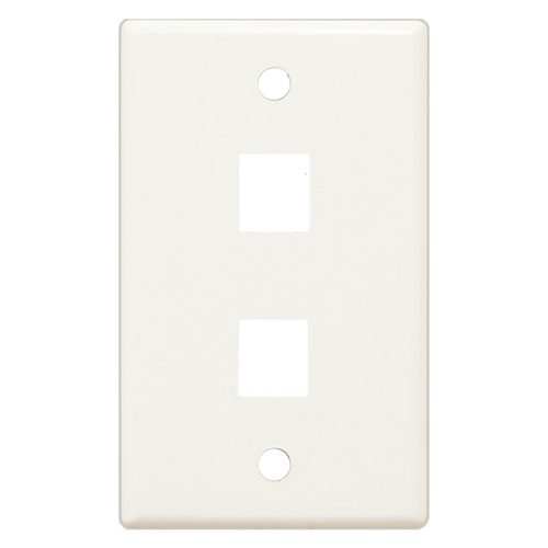 Wavenet FP02PLA-25PK Faceplate 2 Keystone (25 Pack) - L. Almond