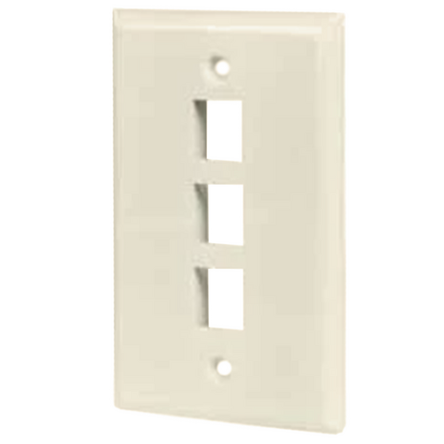 Wavenet FP03PLA-25PK Faceplate 3 Keystone (25 Pack) - L. Almond