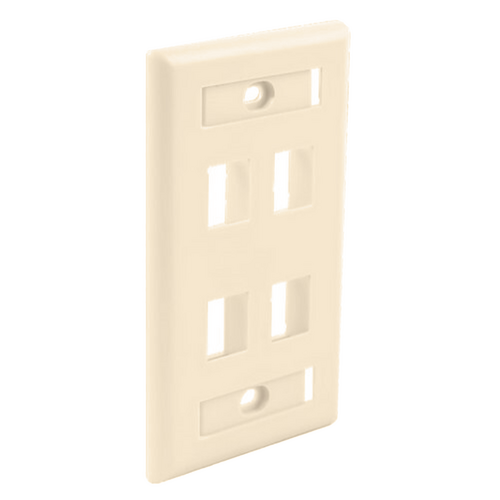 Wavenet FPW4PIV-S Faceplate 4 Keystone (EA) - Ivory