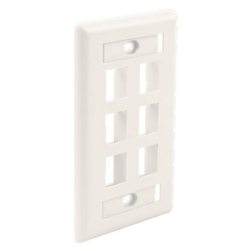 Wavenet FPW6PLA-S Faceplate 6 Keystone (EA) - Light Almond