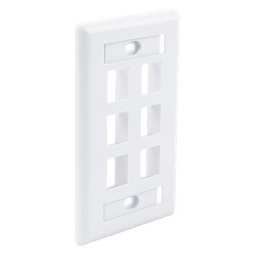 Wavenet FPW6PWH-S Faceplate 6 Keystone (EA) - White