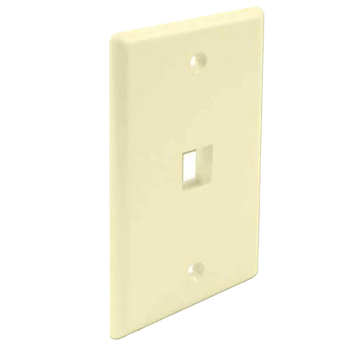 Wavenet FP01PIV-25PK Faceplate 1 Keystone (25-Pack) - Ivory