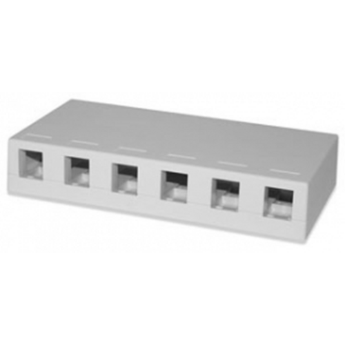 Wavenet SMB-6WH Surface Mount Boxes 6 Keystone - White