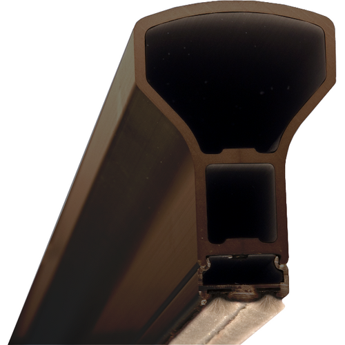 Von Duprin 5754-313-7FT-2IN Aluminum Mullion w/Weatherstrip, 7ft 2in, Duranodic Dark Bronze