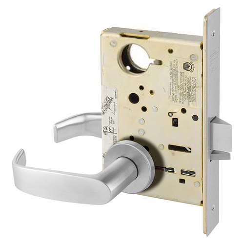 Sargent 825726D Institutional Privacy Unlocks with Door Cloase and Inside Lever and Inside Retracts Latchbolt Mortise Lock Body with Faceplate Strike and Mounting Screws Satin Chrome Finish