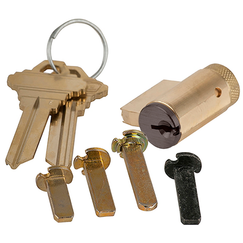 Schlage 40-100-C123-643E Everest C123 Key-in-Lever Cylinder, 0-Bit, Multiple Tailpieces, Aged Bronze