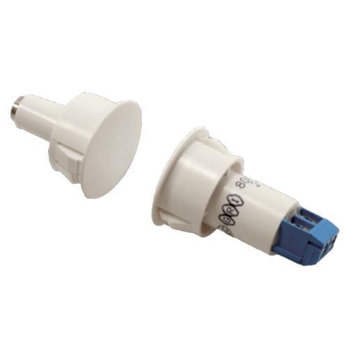 GRI 8080-TOC-W 3/4in Recessed Magnetic Contact Switch Set for Steel Doors, Closed Loop, White