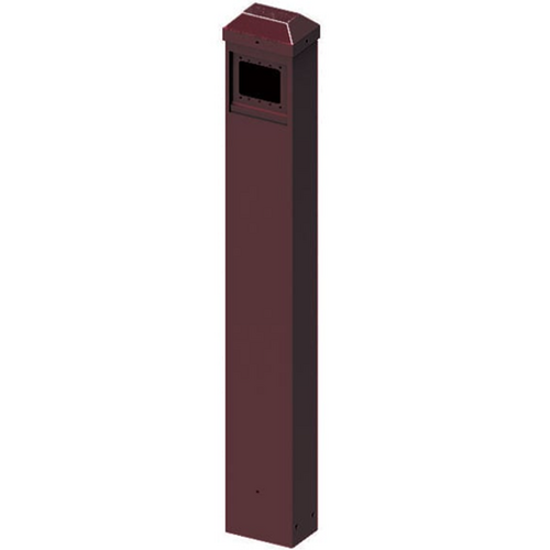 LCN 8310-866-DKBZ KIT - 42in x 4in x 6in Powder Coated Bollard Post, Actuator Ready, Includes Cap