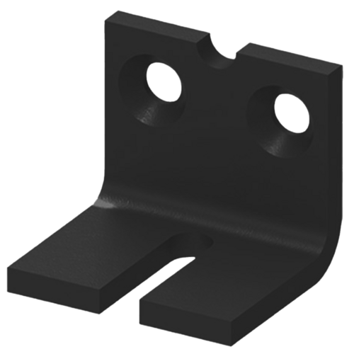 LCN 1450-30-GLBLK Cush Shoe Support Bracket, Fifth Screw Anchorage, Gloss Black