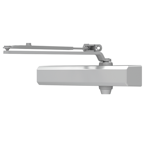 LCN 1450-CYLDEL-RW/PA-AL Medium Duty Door Closer, Cast Aluminum, ADA Adjustable, Grade 1, Tri-Pack Arm