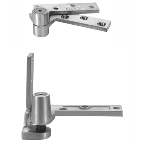 Rixson 195 626 RH 3/4 Offset Pivot Set, 180 Top Bottom Pivots, Right Handed, Satin Chrome 626