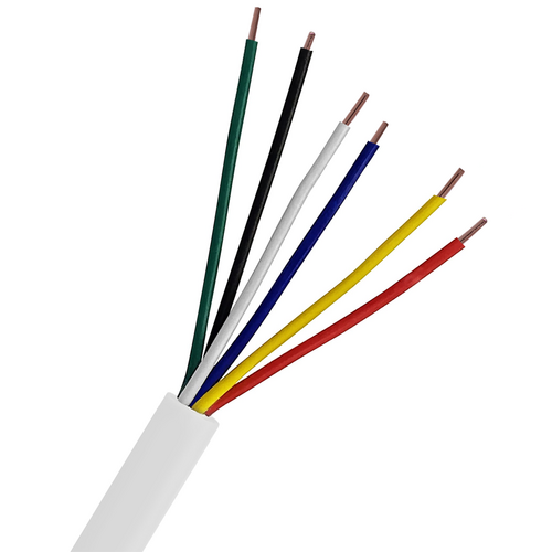 Southwire 22/6-STR-OS-PLEN-1000-WHITE 22/6 Stranded Bare Copper Plenum Jacket, White, 1000ft Box