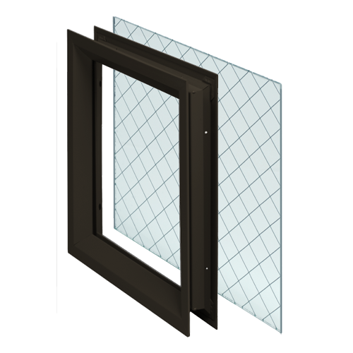NGP L-FRA100-PRO3-DKB-GT118 5X35 Lite Kit with Fire Rated Glass Glazing Tape, 90 Min, DKB Dark Bronze