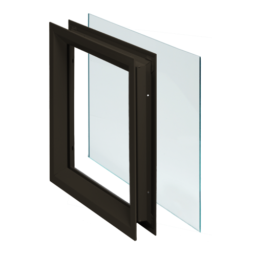 NGP L-FRA100-TG-DKB-GT118 24X32 Lite Kit with Tempered Glass and Glazing Tape, DKB Dark Bronze